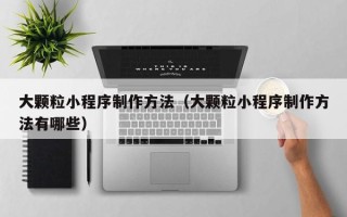 眉山大颗粒小程序制作方法（大颗粒小程序制作方法有哪些）