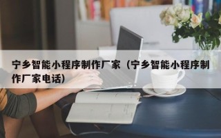 眉山宁乡智能小程序制作厂家（宁乡智能小程序制作厂家电话）